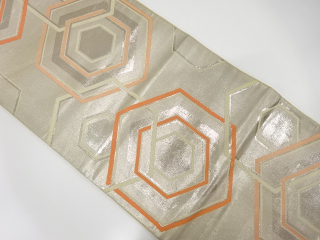 JAPANESE KIMONO / ANTIQUE FUKURO OBI / SILK / WOVEN KIKKO